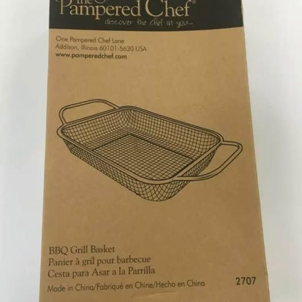 Pampered Chef BBQ Grill Basket 2707 New In Box